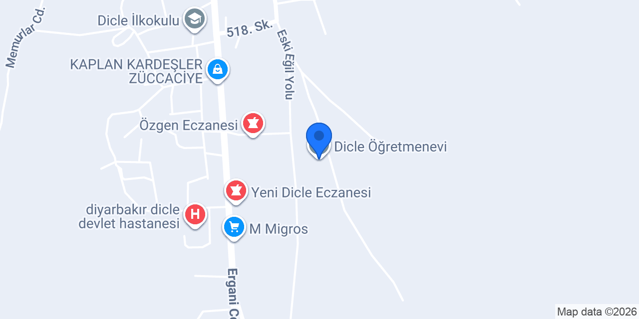 Dicle Öğretmenevi konumu