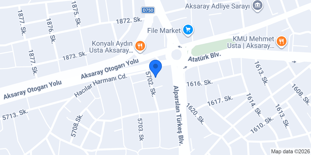 Bizim Toptan Market Aksaray - Merkez konumu
