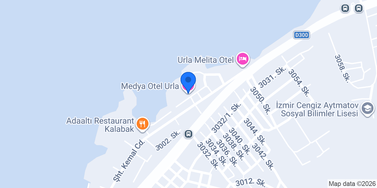 Medya Otel Urla konumu