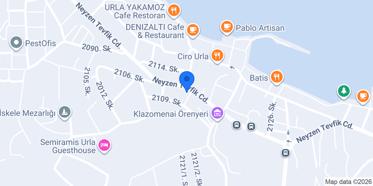 Urla Zeytin Otel konumu