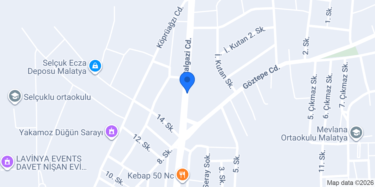 Şahinler Sürücü Kursu konumu