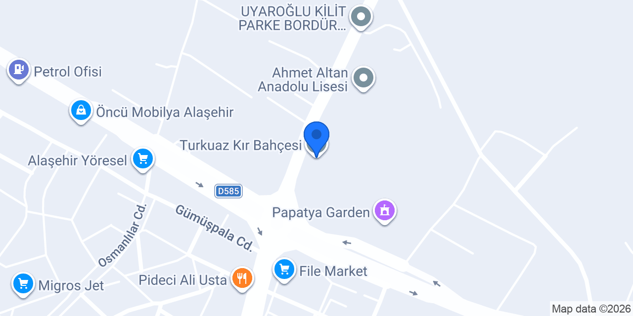 Turkuaz Kır Bahçesi konumu