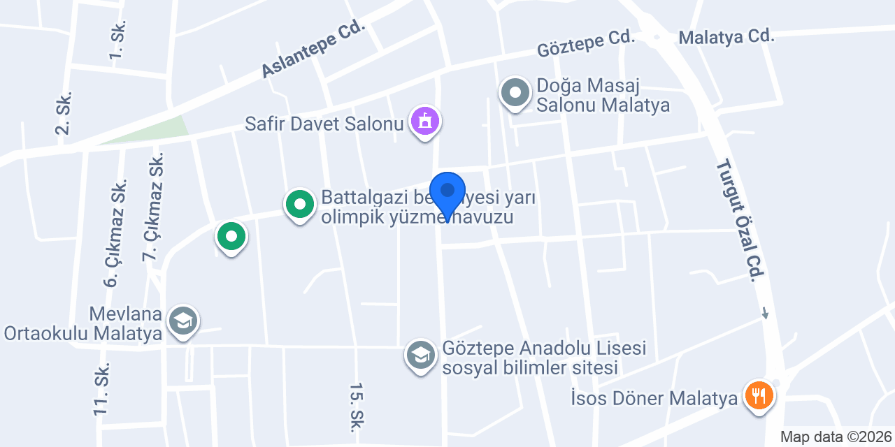Malatya butik pasta konumu