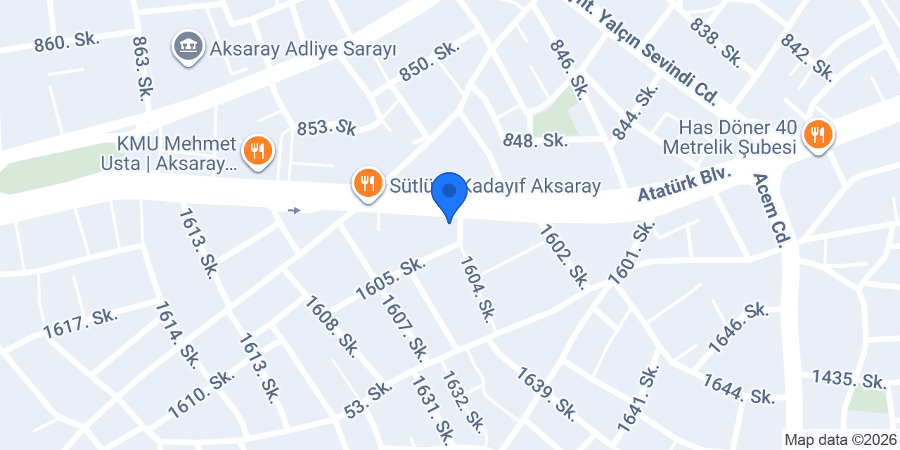 Özel POZİTİF DENT Aksaray Ağız ve Diş Sağlığı Polikliniği konumu