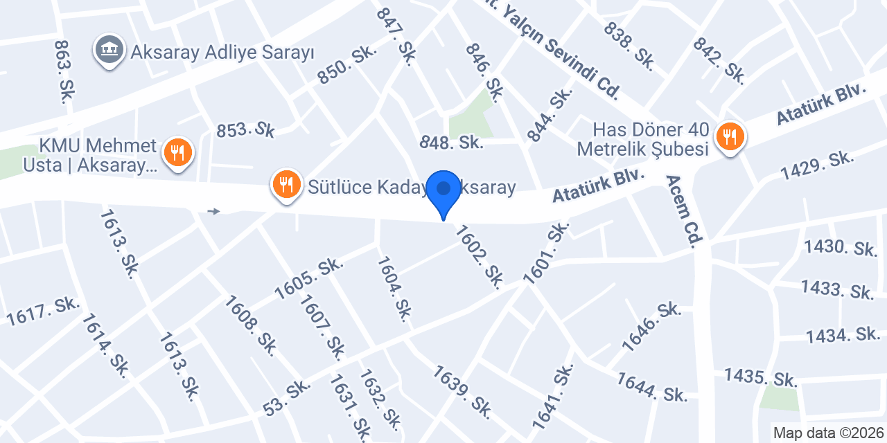 Marka reklam / Aksaray Reklam Tabela Promosyon Matbaa / Mehmet Akif Endüstriyel San. Tic. Ltd. Şti. konumu