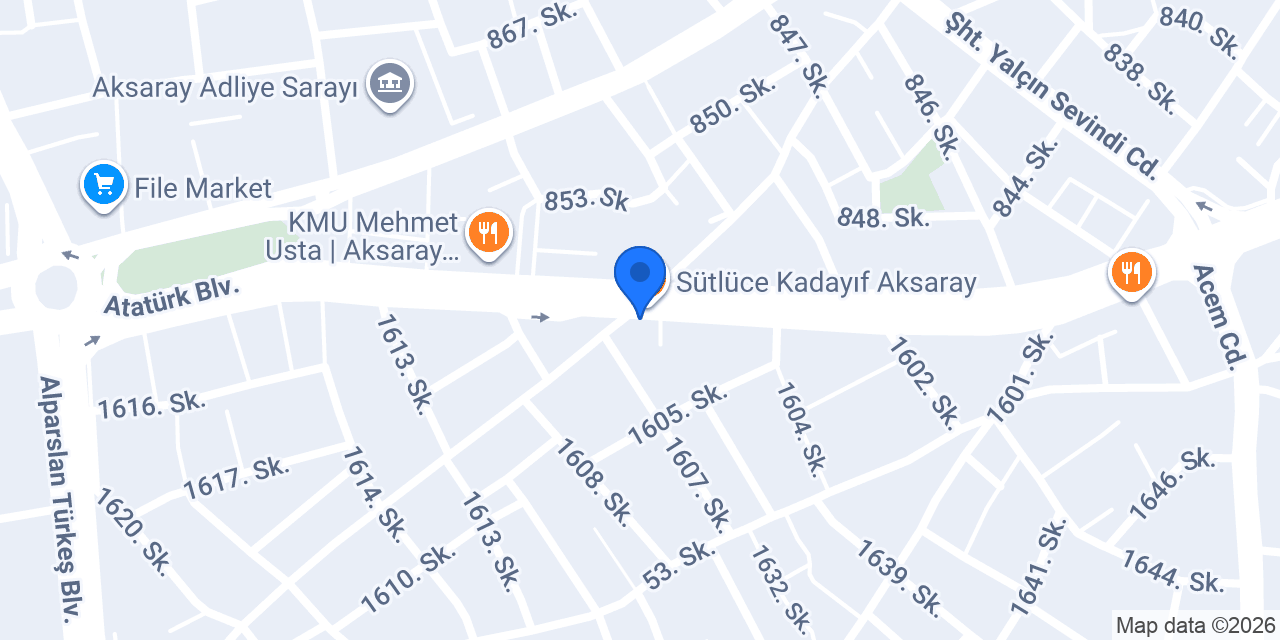 Meşhur Urfa Damak Restoran konumu