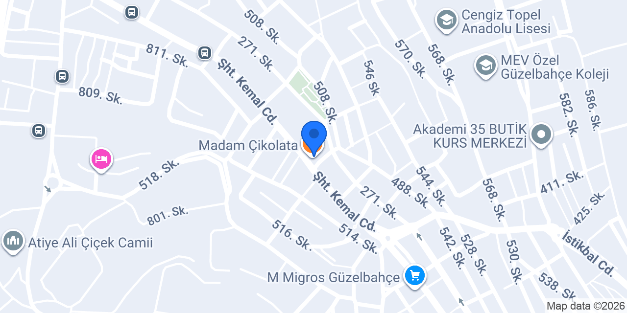 Madam Çikolata konumu