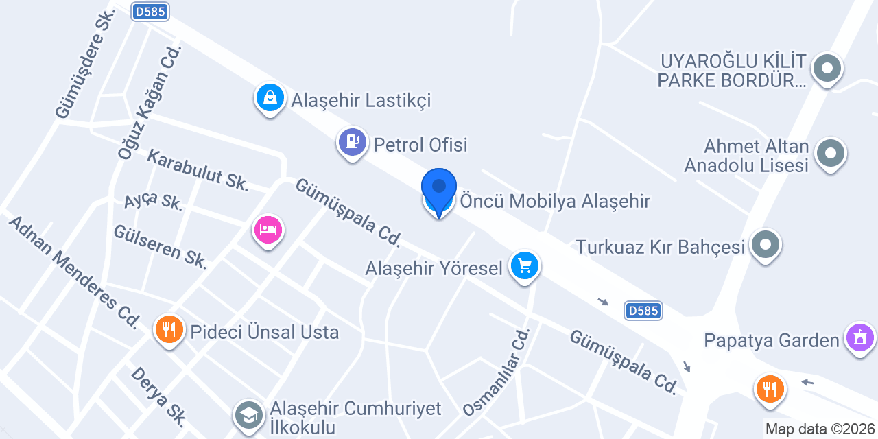 Öncü Mobilya Alaşehir konumu