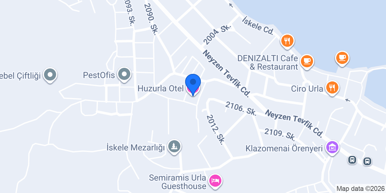 Huzurla Otel konumu
