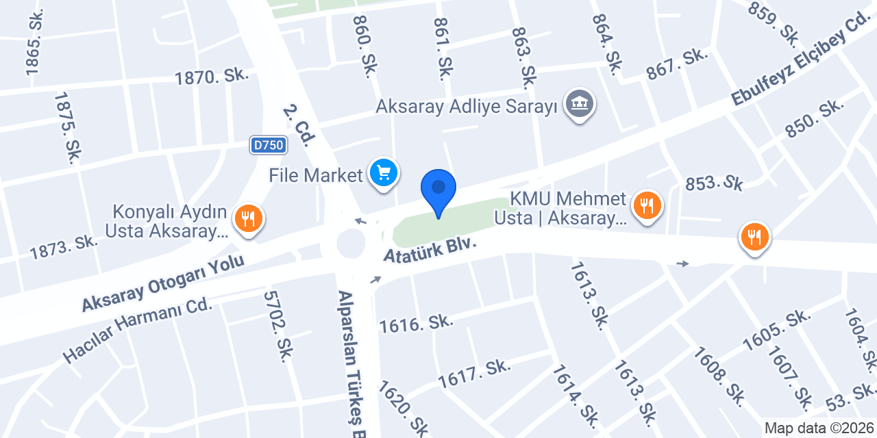 Aksaray Belediyesi Kent Park Sosyal Tesisi konumu
