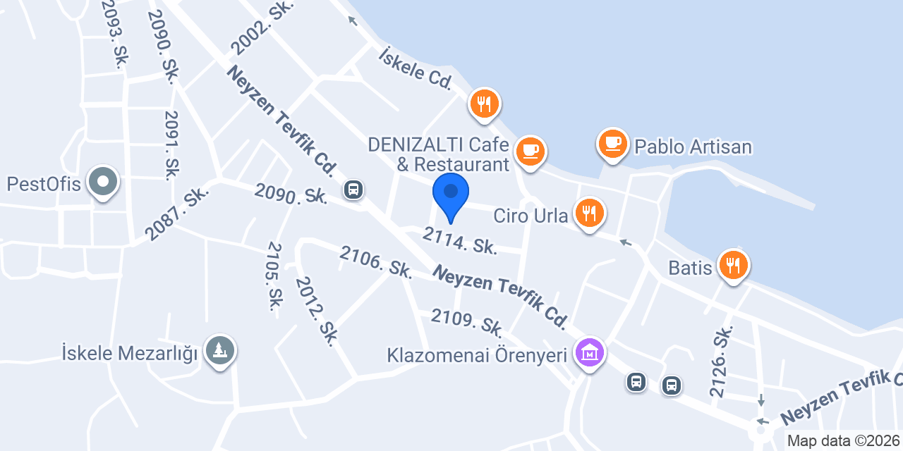 Urla Elia Otel konumu