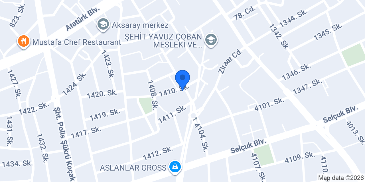 Özel Aksaray Çağdaş Sürücü Kursu konumu