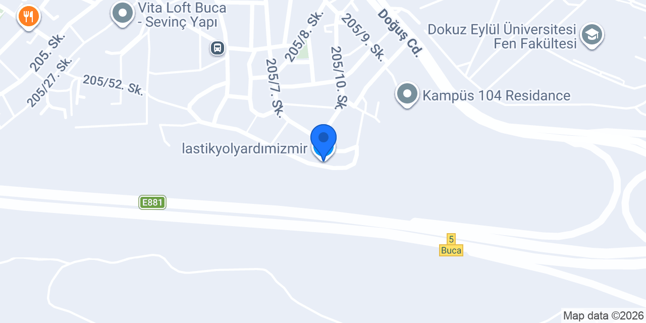 lastikyolyardımizmir konumu