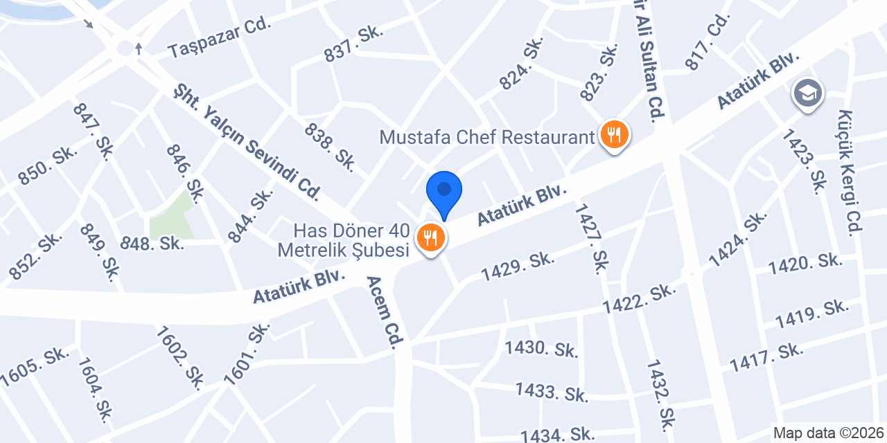 AKSARAY GIDA AVM konumu