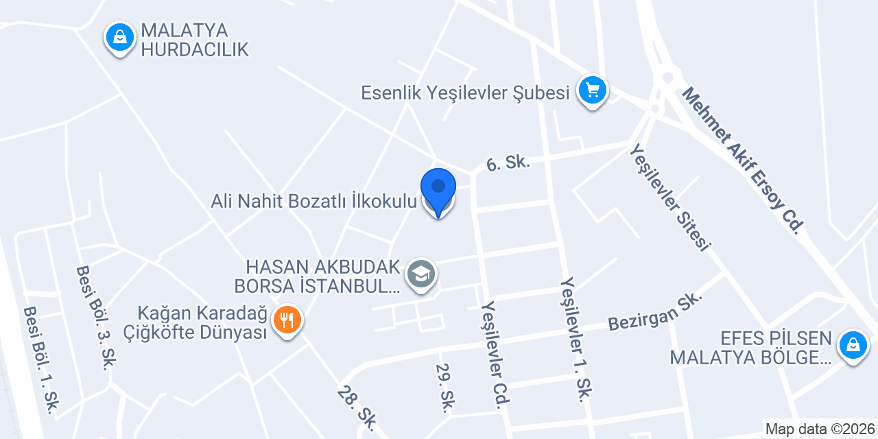 Ali Nahit Bozatlı İlkokulu konumu