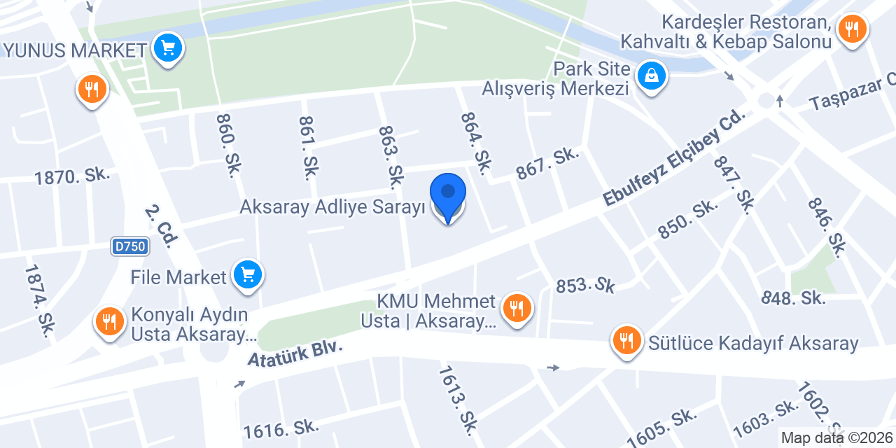 Aksaray Adliye Sarayı konumu