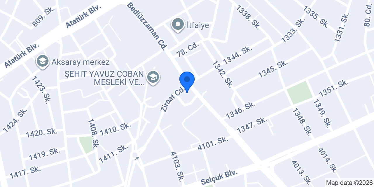 Aksaray Polis Merkezi Amirliği konumu