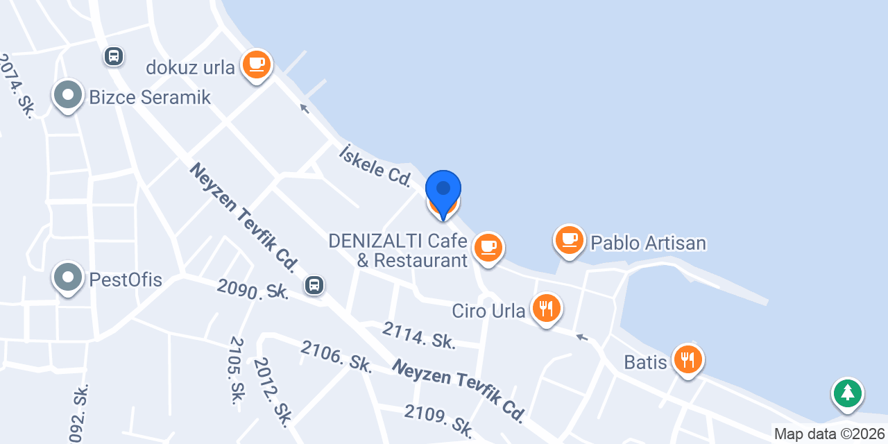 URLA YAKAMOZ Cafe Restoran konumu
