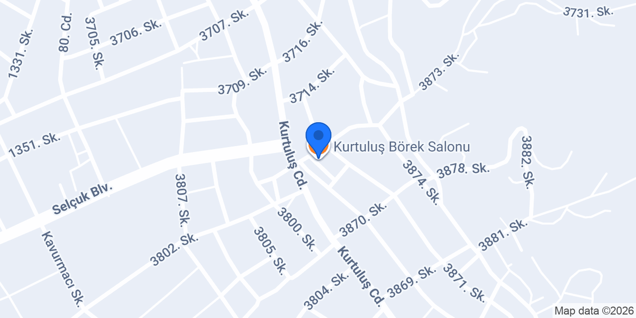 Kurtuluş Börek Salonu konumu