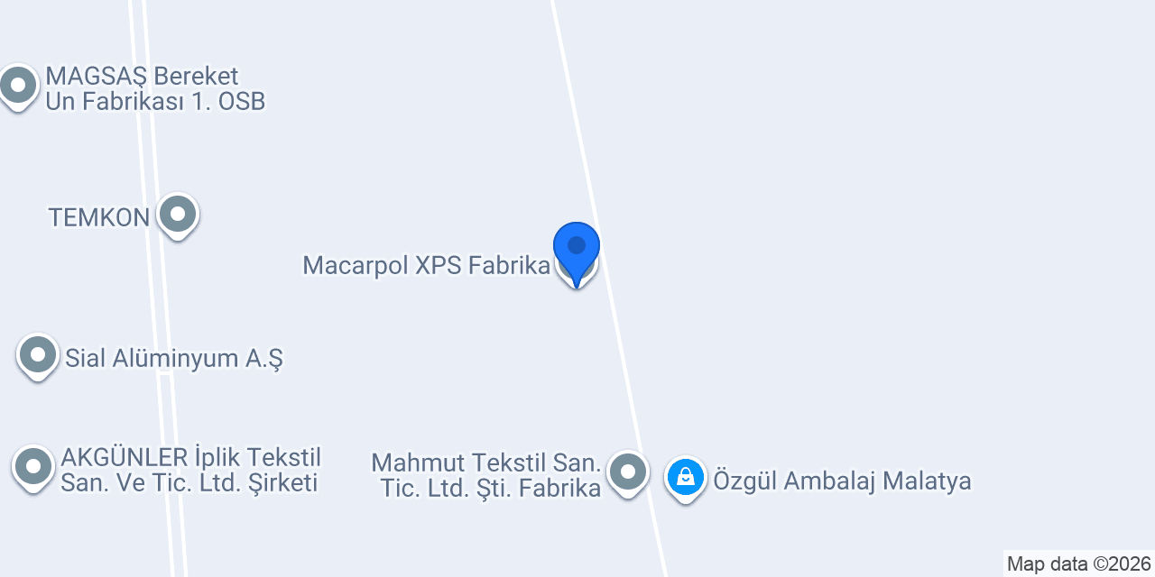 Macarpol XPS Fabrika konumu