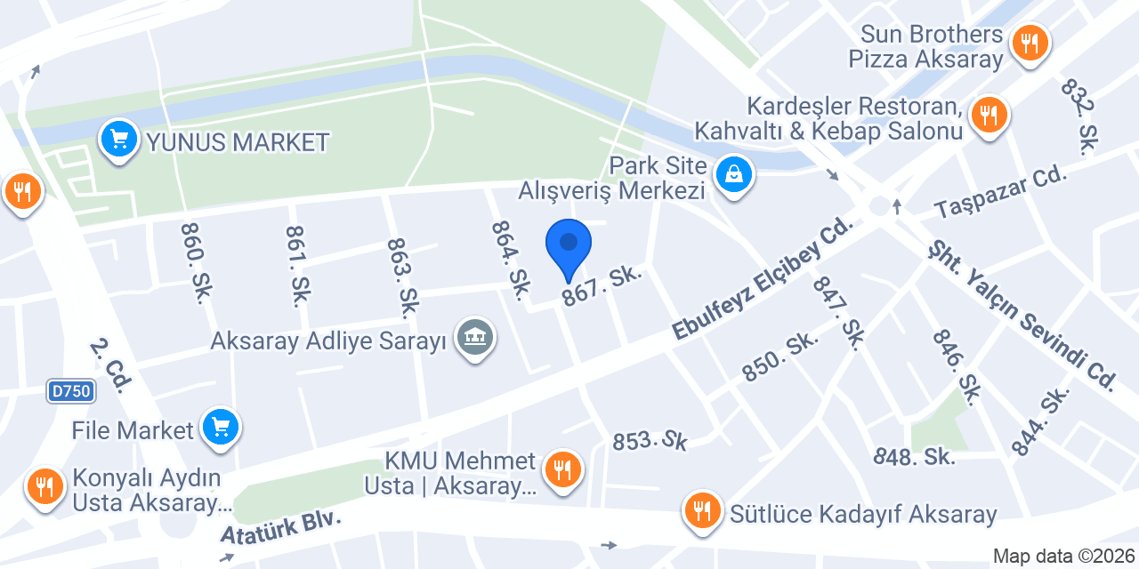 YÜREKLİYİĞİT İNŞAAT AKSARAY konumu