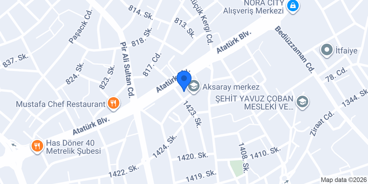 AKSARAY BOZKURT HAFRIYAT iNŞAAT ALTYAPI konumu