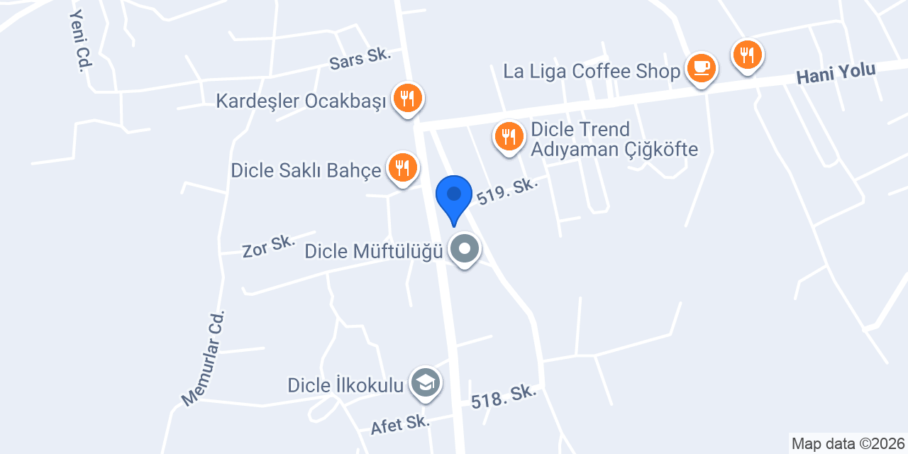 Dicle İlçe Milli Eğitim Müdürlüğü konumu