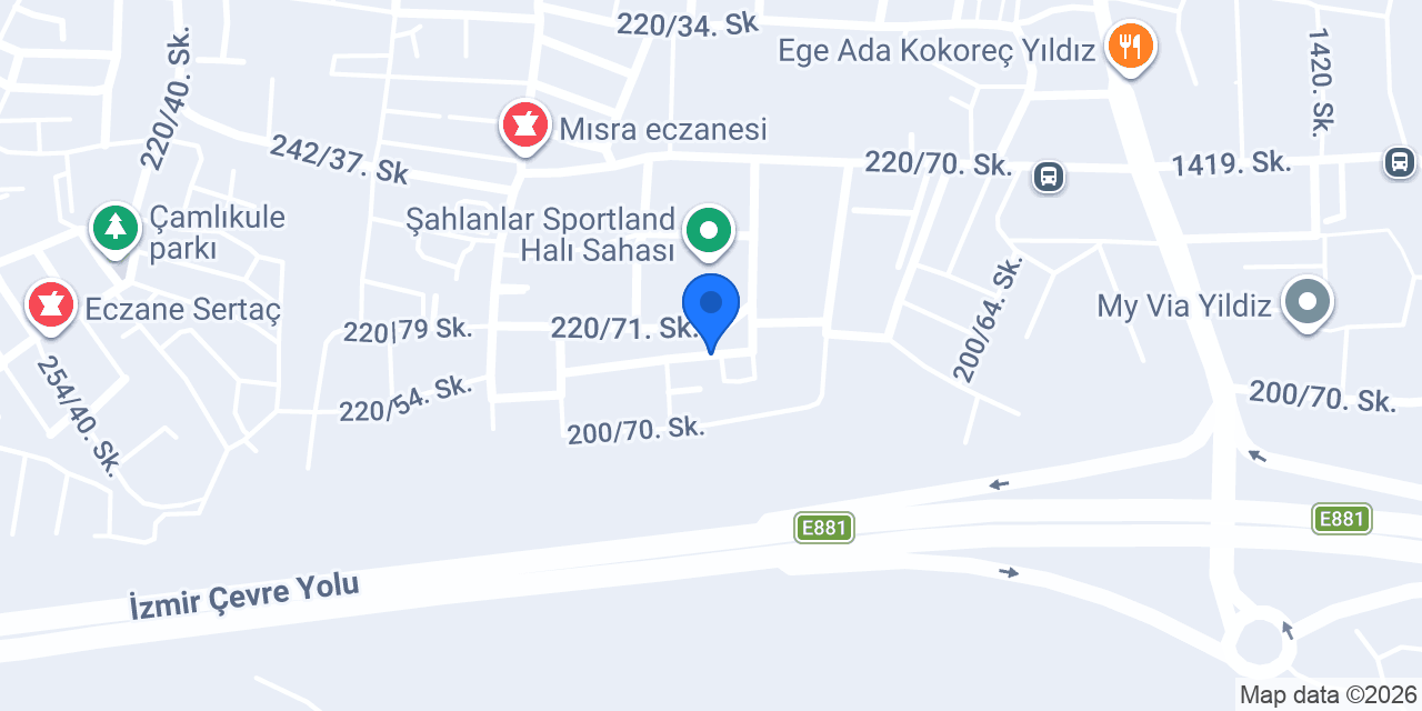 Çam Ecza Deposu konumu