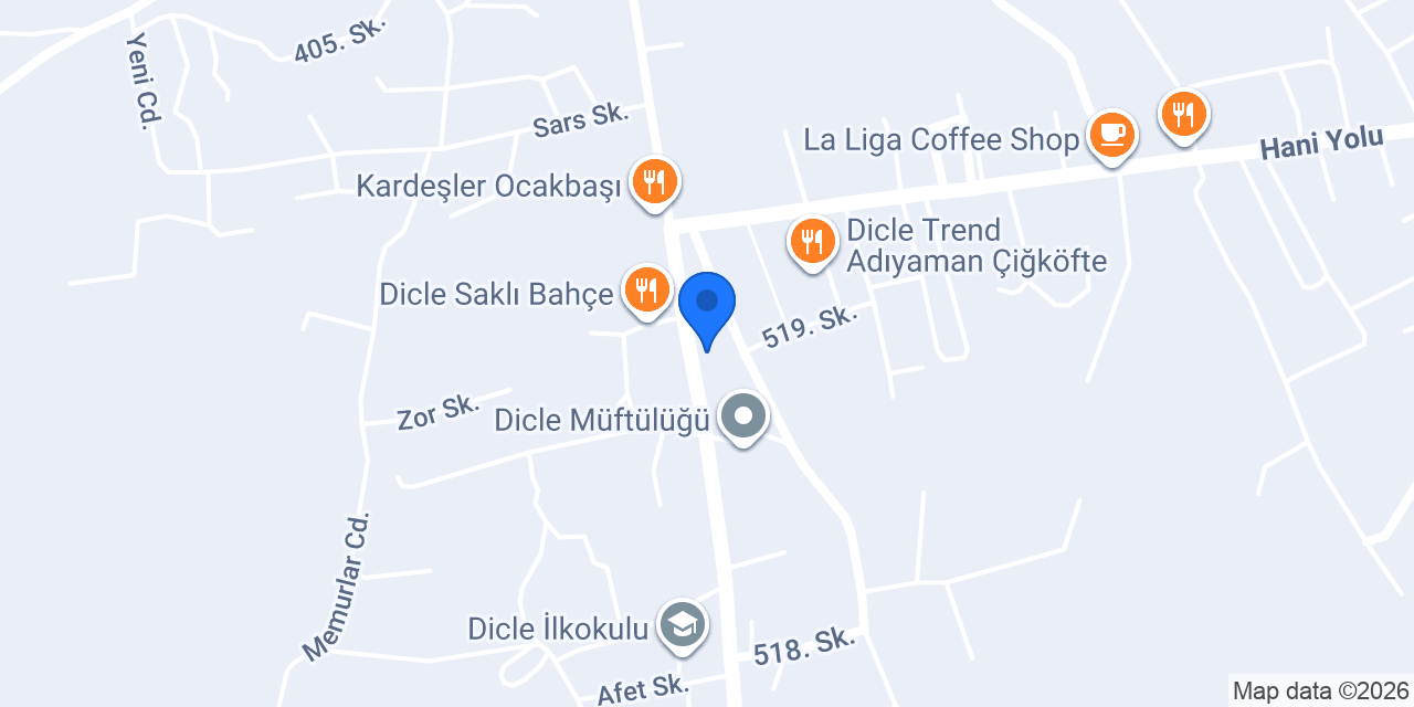 Dicle Catering konumu