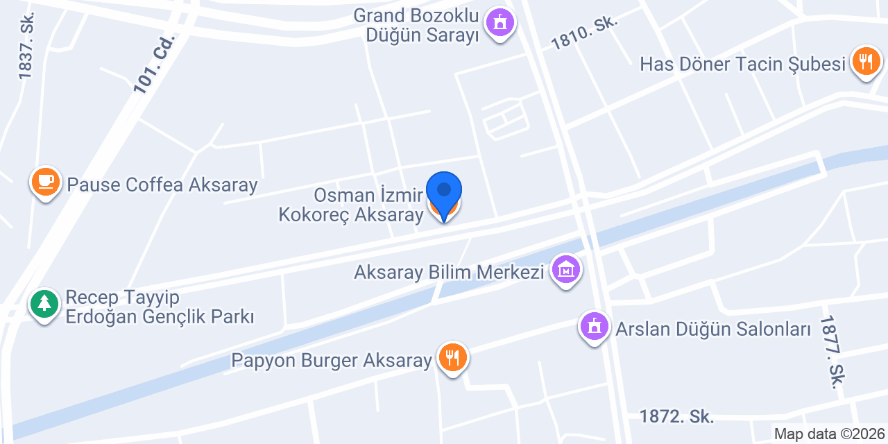 Osman İzmir Kokoreç Aksaray konumu