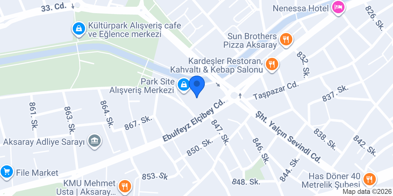 Şekerbank Aksaray Park Site AVM konumu