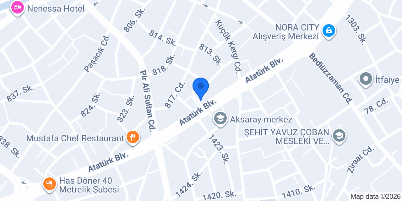 BALTACI RENT A CAR | Aksaray Araç Kiralama konumu