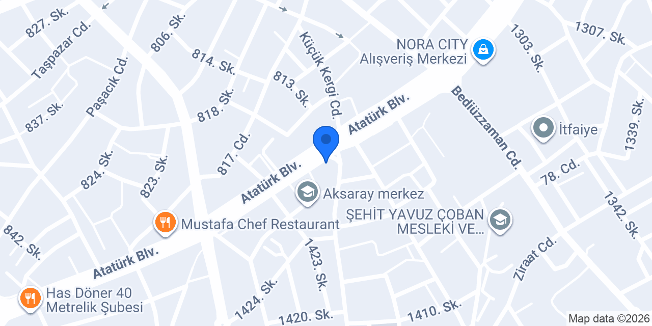 Aksaray Öztürk Sigorta konumu