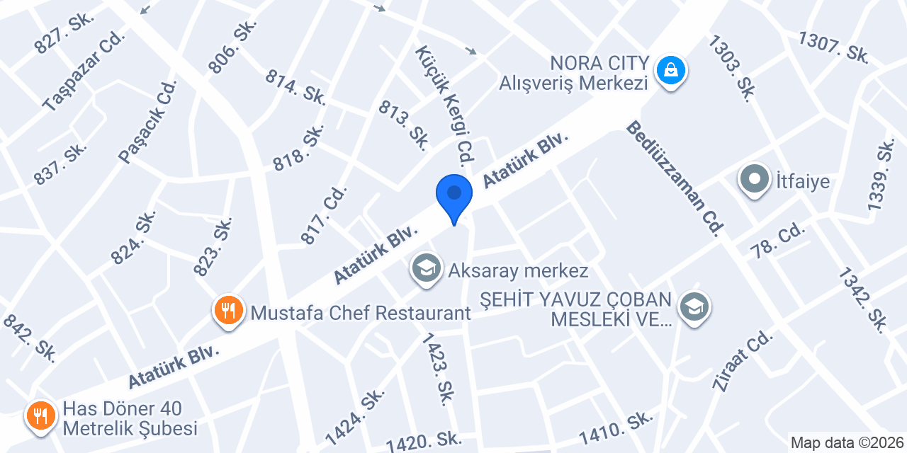 Ulusal Faktoring Aksaray Şubesi konumu