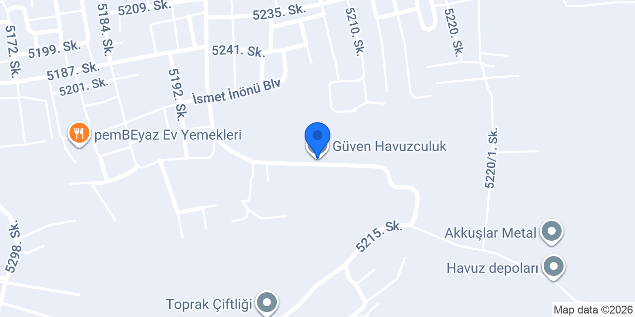 Güven Havuzculuk konumu