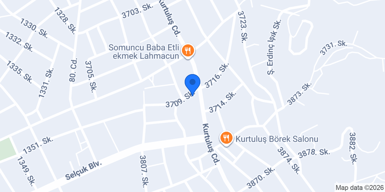 Ayyıldız Etli Ekmek Salonu konumu
