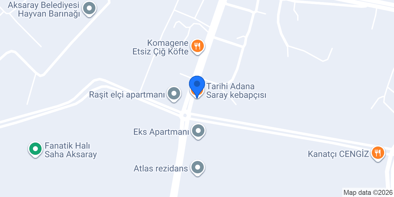 Tarihi Adana Saray kebapçısı konumu