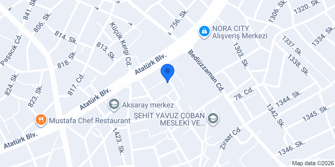Halkbank Aksaray Şubesi konumu