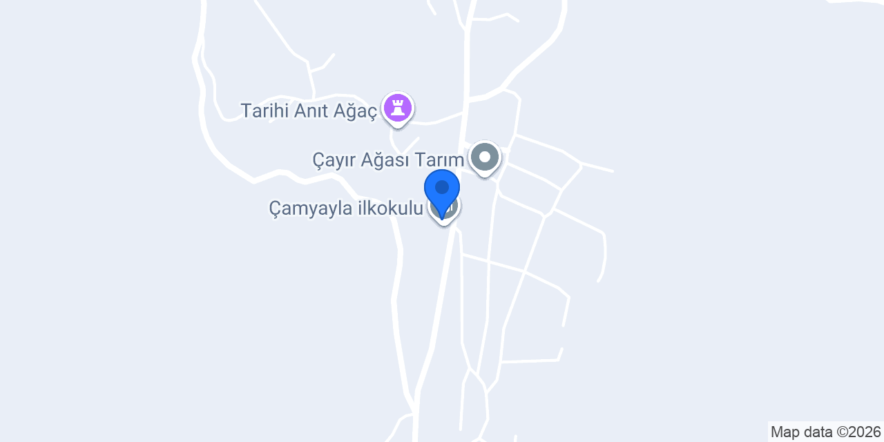 Çamyayla ilkokulu konumu