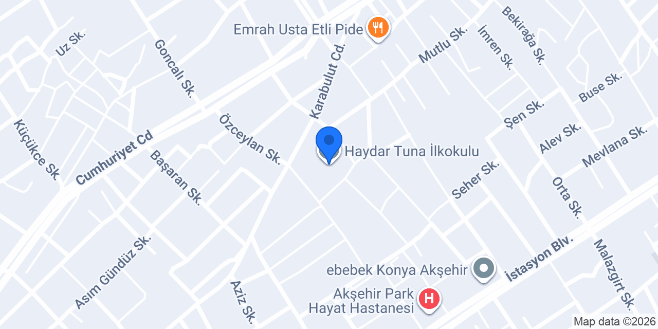 Haydar Tuna İlkokulu konumu