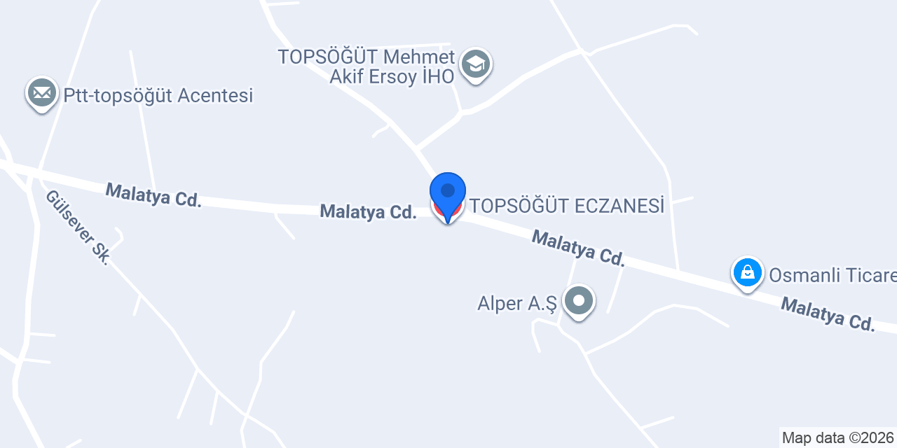 TOPSÖĞÜT ECZANESİ konumu