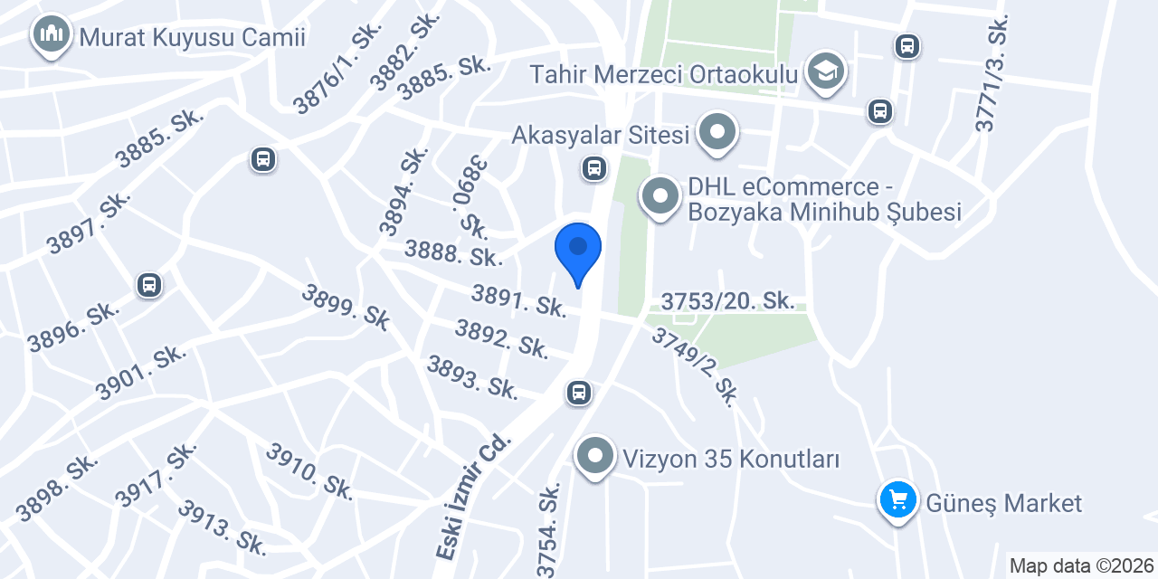 Başak Sürücü Kursu konumu