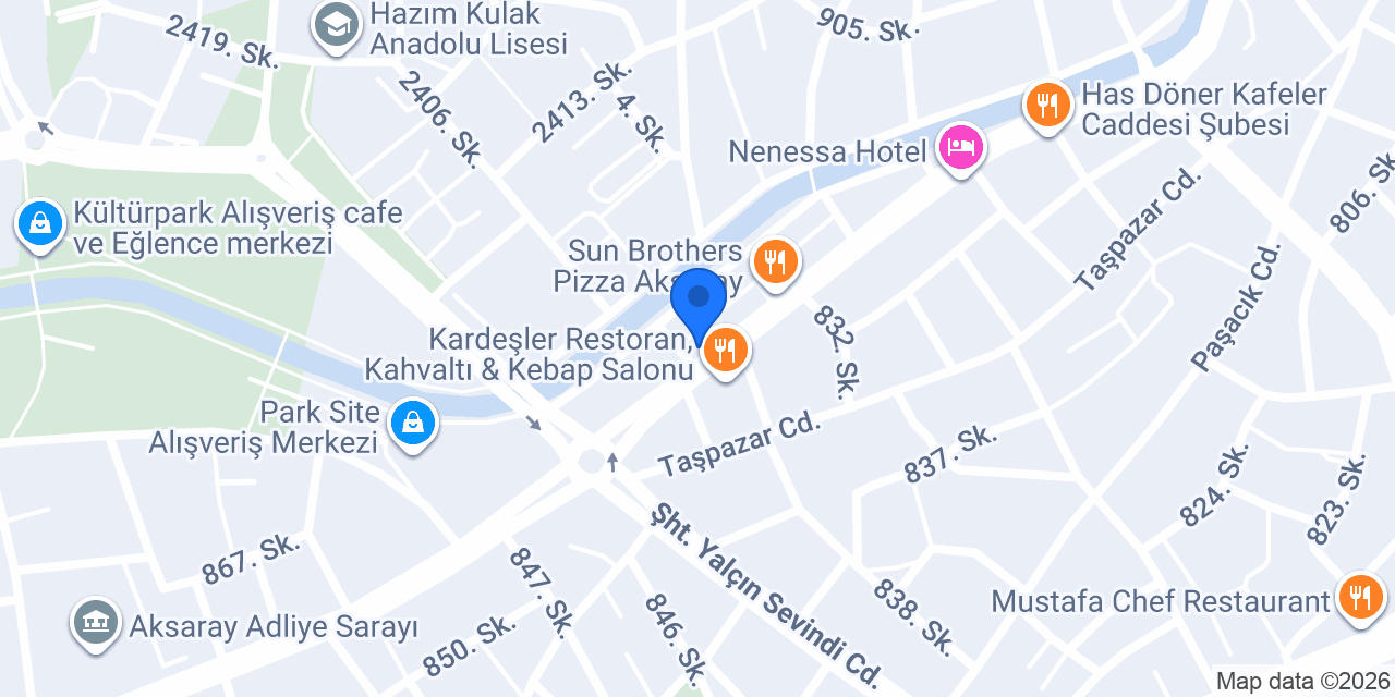 Kaos Döner konumu