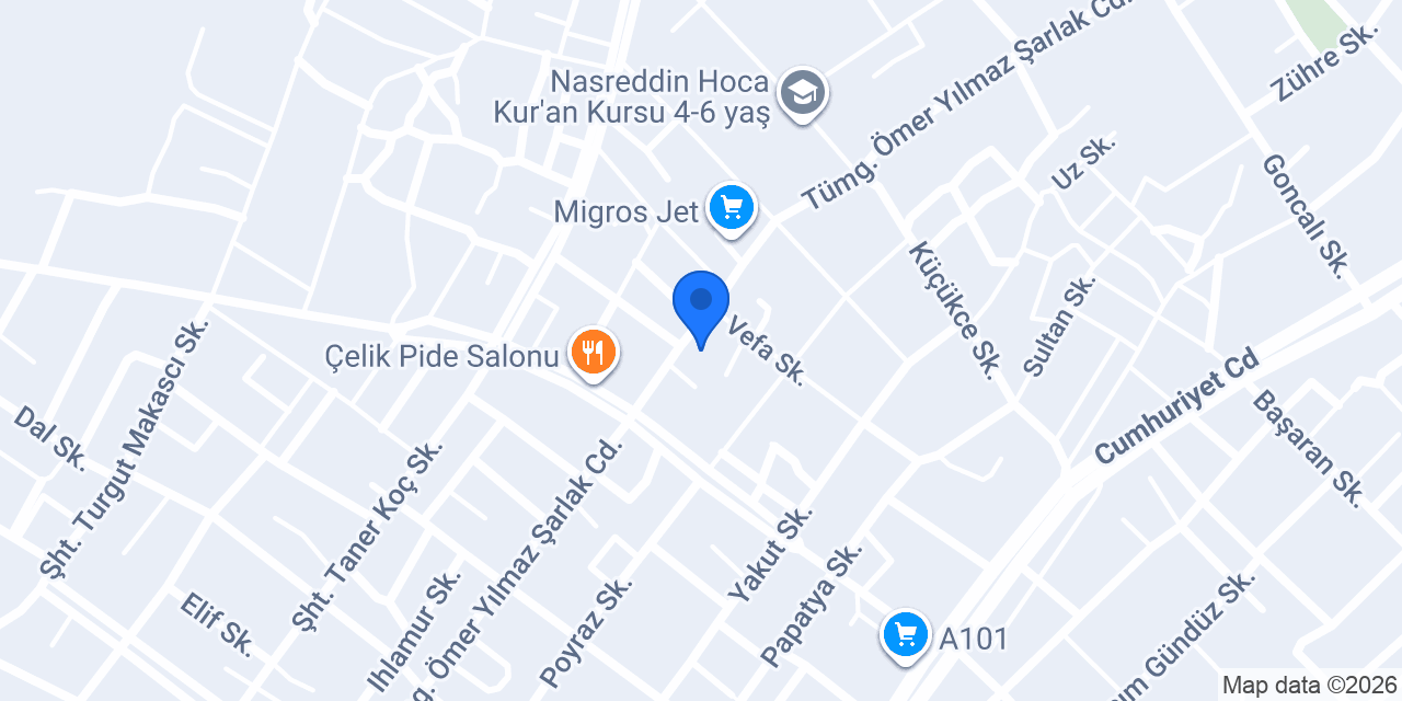 Ensar Erkek Kuaförü konumu