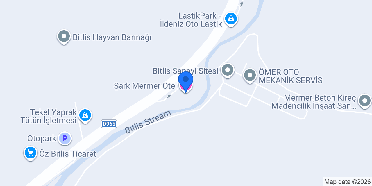 Şark Mermer Otel konumu