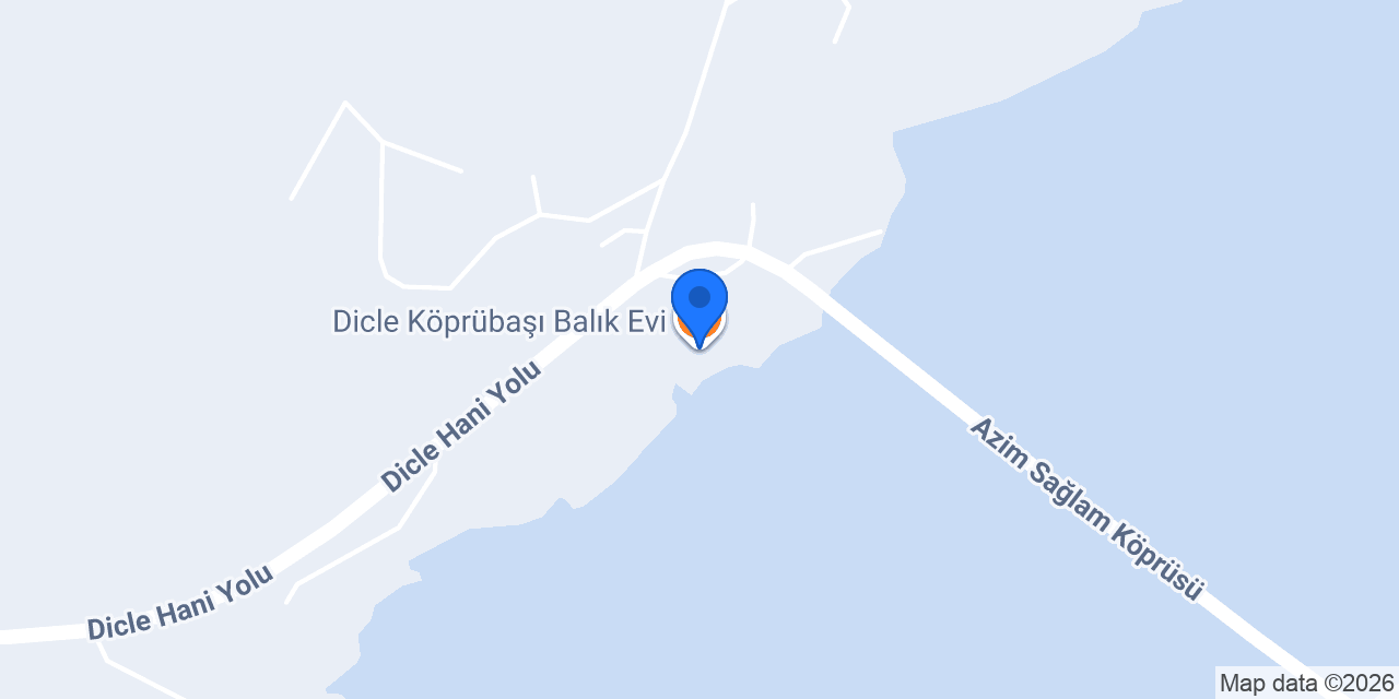 Dicle Köprübaşı Balık Evi konumu