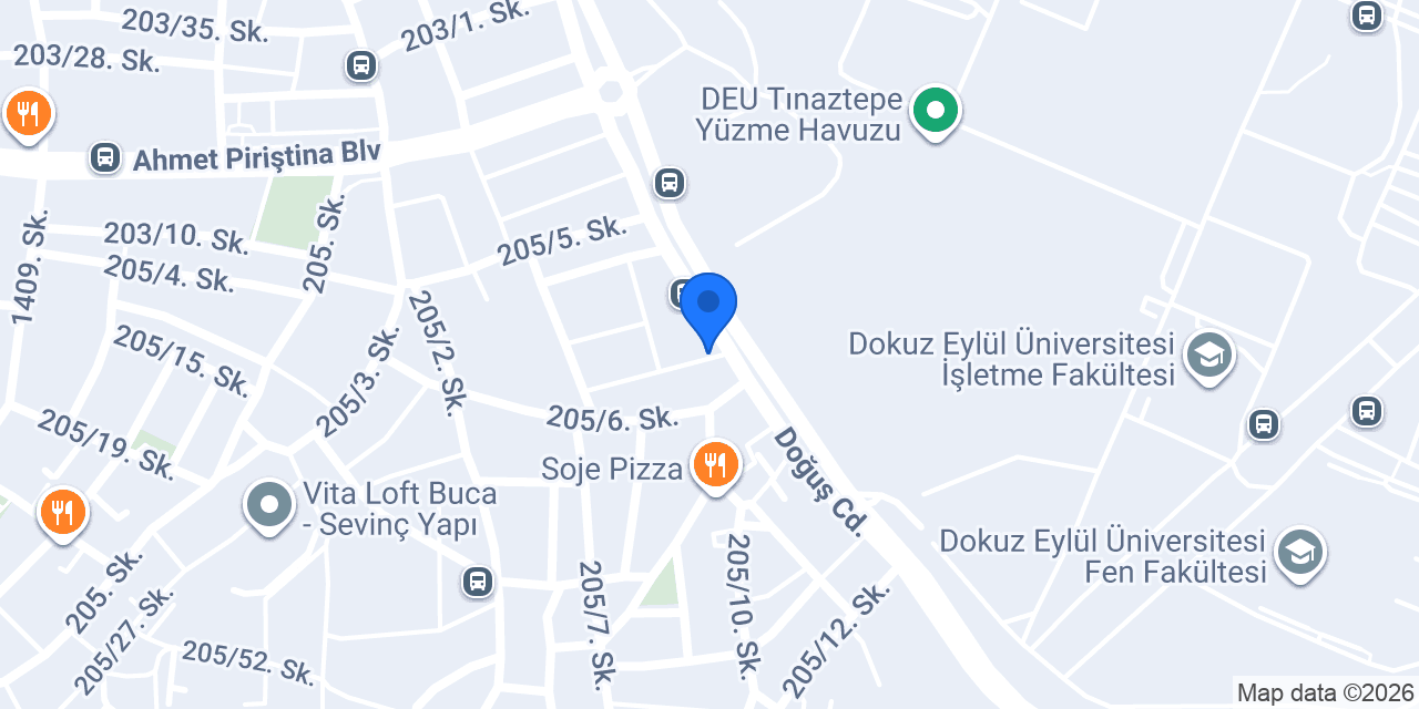 Güleroğlu Rezidans - Buca Günlük Kiralık Ev konumu