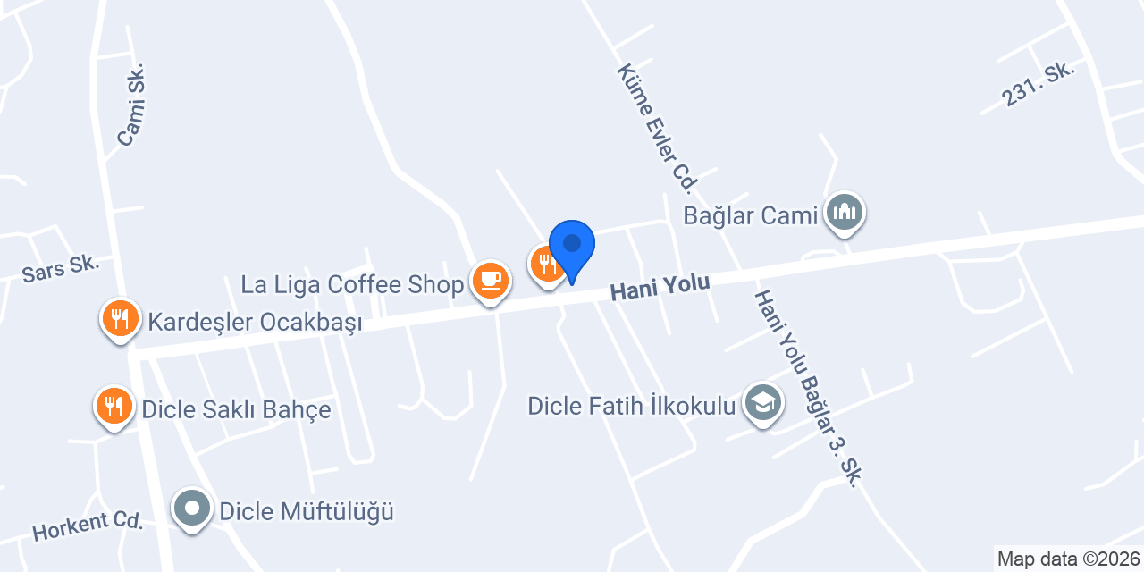 Dicle Ahşap Mobilya A.köse konumu