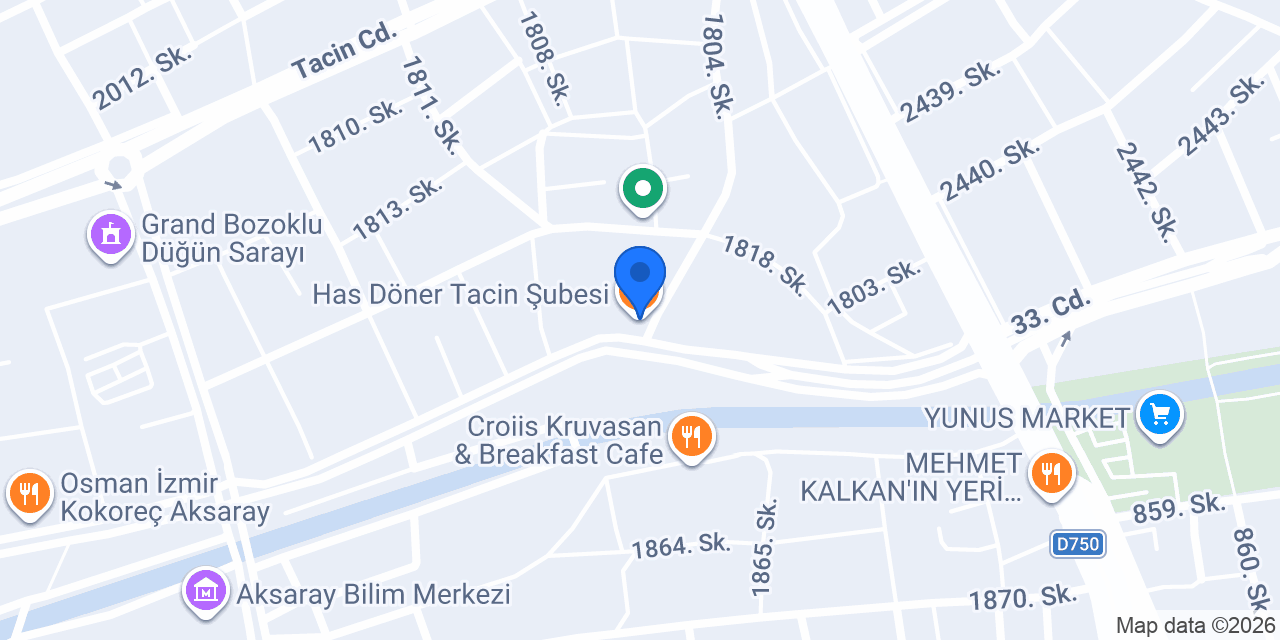 Has Döner Tacin Şubesi konumu