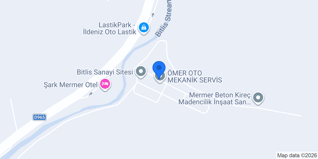 Özel oto servis konumu